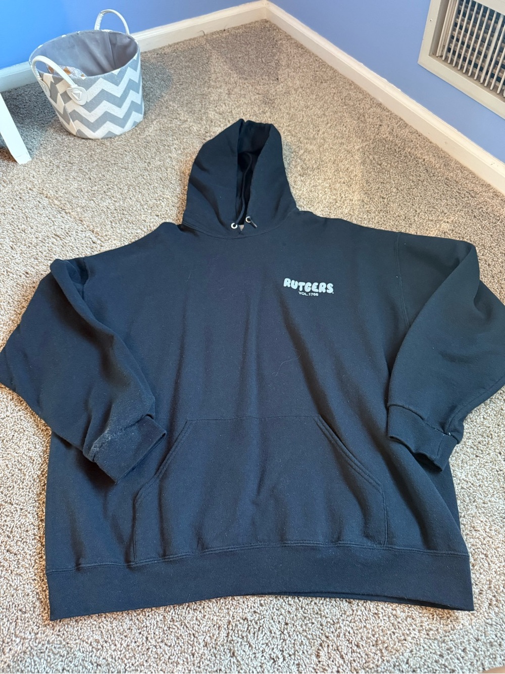 Asics Black Men's Hooded Sweatshirt with Small Chest Logo
